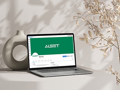 Alset Title Facebook profile displayed on a computer